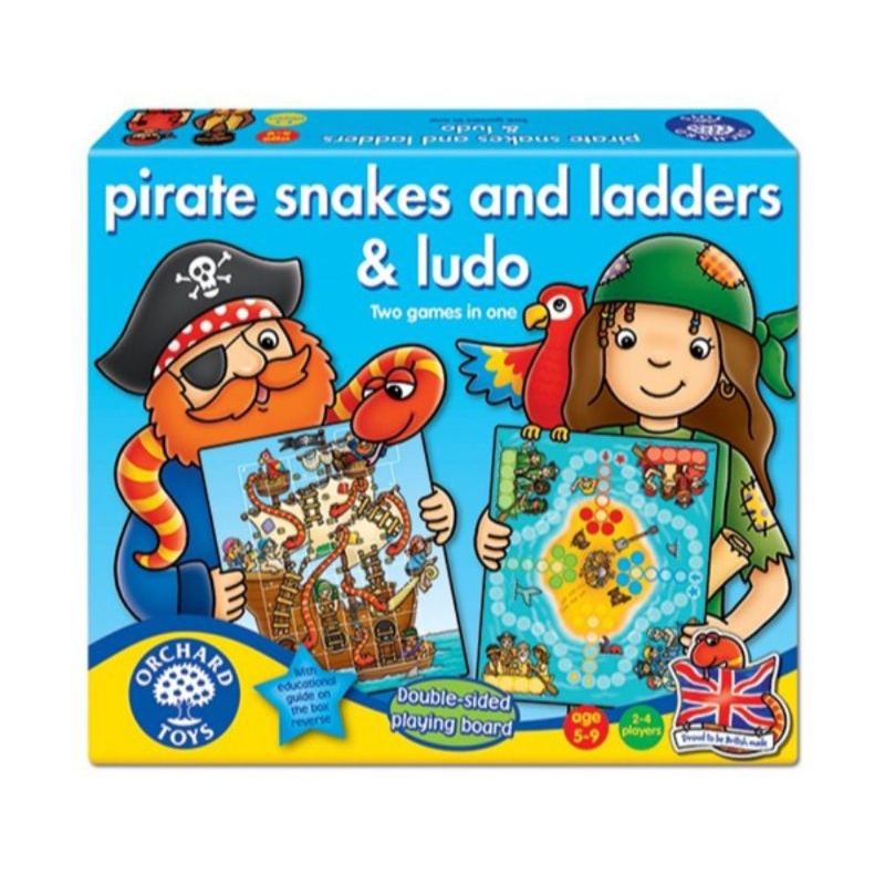 Pirate Snakes and Ladders & Ludo บอร์ดเกมส์เด็ก เกมส์กระดานเด็ก 5-9 ขวบ บันไดงูและลูโดในธีมโจรสลัด (