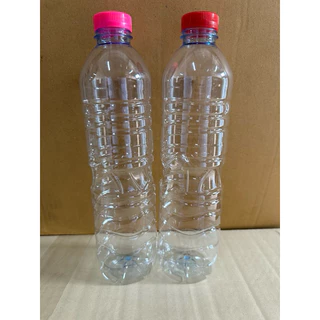 ขวดพลาสติกใสขนาด600mlใหม่จำนวน100ขวดพร้อมฝาก
