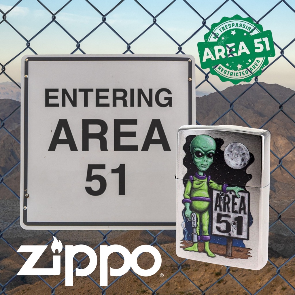 Zippo Area 51 Prototype, very rare, 100% ZIPPO Original from USA, new and unfired. Year 2021