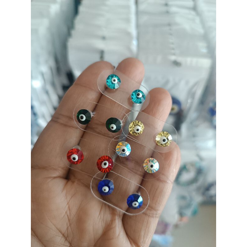 ต่างหูEvil Eye ก้านเสียบติดหูน่ารักมาก 🧿