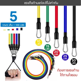วงยางต้านทาน อุปกรณ์ออกกําลังกาย 11 ชิ้น ยางยืดออกกำลังกาย รุ่นหัวตะขอใหญ่ Resistance ยางยืดสายแรงต้าน สร้างกล้ามเนื้อ