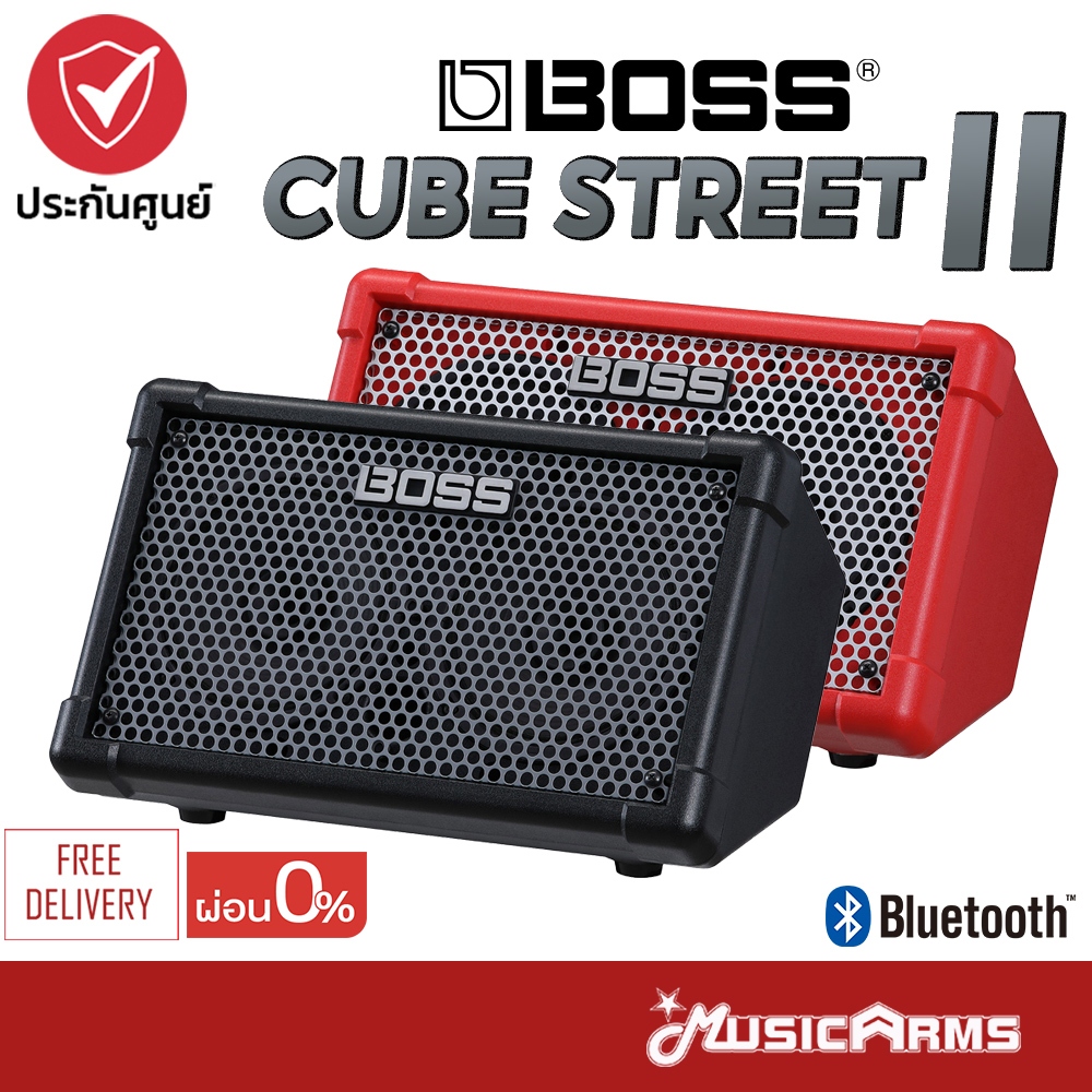 Boss Cube Street II แอมป์กีตาร์ไฟฟ้า โปร่ง ร้อง คีย์บอร์ด กลองไฟฟ้า ใส่ถ่านได้ Roland Cube Street 2 