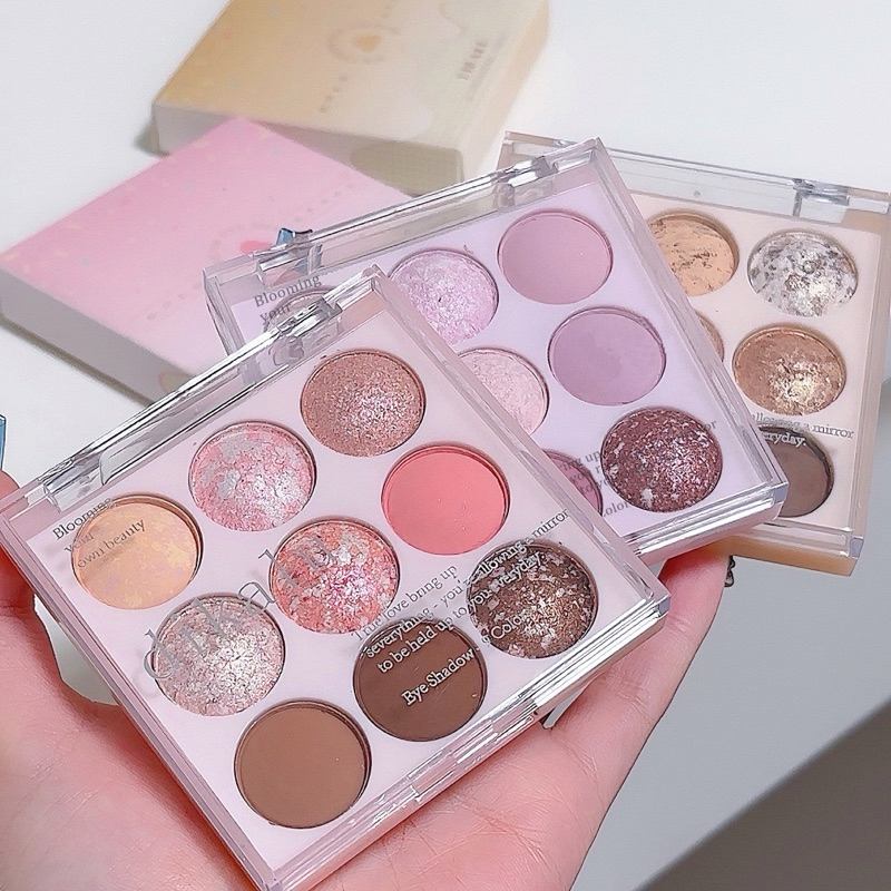 KAPEINE 0384 อายแชโดว์พาเลทตา 9 สี เนื้อแมท ใยไหม ประกายชิมเมอร์ กลิตเตอร์ เนื้อเนียน เกลี่ยง่าย ติดทน กันน้ำ กันเหงื่อ