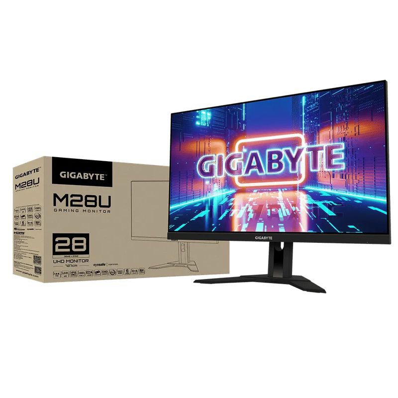 [ผ่อน0%] [มือสอง] [ปกศ.SYNNEX 05/2024] จอมอนิเตอร์ Monitor GIGABYTE KVM M28U 28‘’ IPS UHD 4K HDR 144