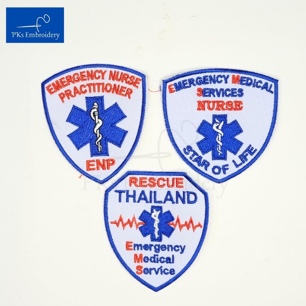อาร์ม เครื่องหมาย RESCUE EMS NURSE ENP