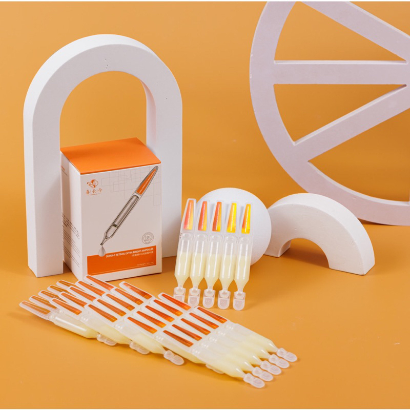 XI CHANG JIN แบ่งขาย 5 หลอด แอมพูล Super-C เร่งผิวกระจ่างใส ลดจุดด่างดำ ฝ้ากระ