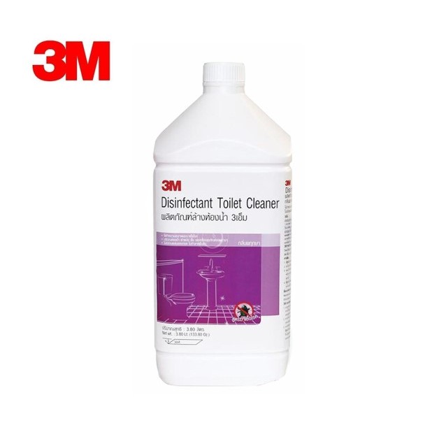 3M น้ำยาล้างห้องน้ำ ผลิตภัณฑ์ล้างห้องน้ำฆ่าเชื้อโรค 3เอ็ม กลิ่นพฤกษา ขนาด 3.8 ลิตร