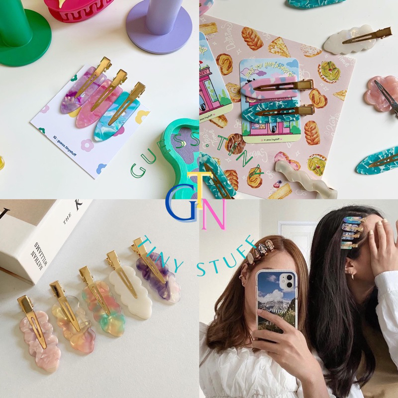 เพิ่ม 33 สีใหม่ ราคาต่อชิ้น พร้อมส่ง กิ๊บหนีบผม Cloundy & Somi hairclip กิ๊บหนีบผมตอนแต่งหน้า
