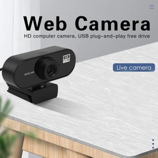 เว็บแคมเครือข่ายสีดํากล้อง USB Full HD 2K USB พร้อม 360 ° ไมโครโฟนแบบหมุนได้สําหรับแล็ปท็อปพีซี