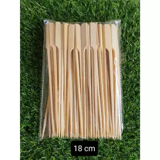 Greenearth ไม้ธงเสียบอาหาร ไม้เสียบหมูปิ้ง ขนาด 9CM,12CM,15CM และ18CM (แพ็คละ 100 ชิ้น)