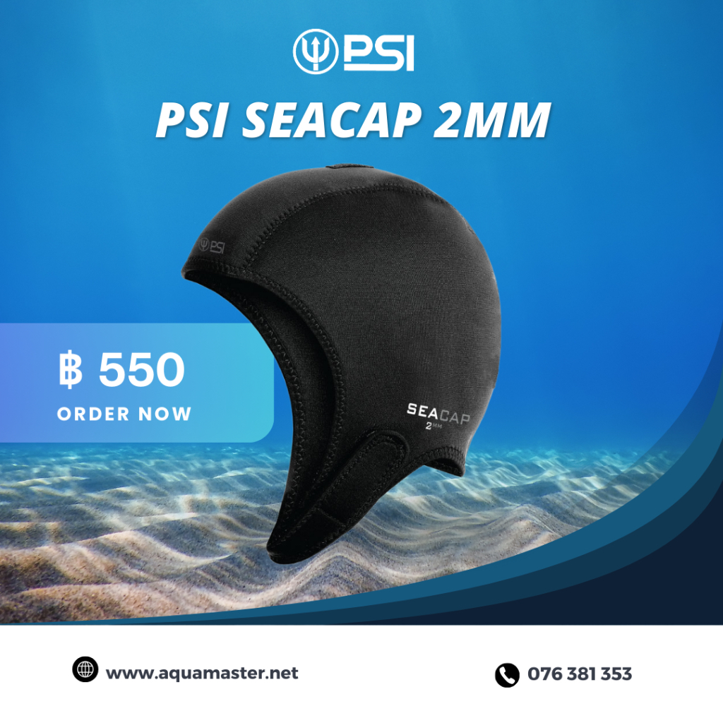 PSI Seacap 2mm หมวกดำน้ำผู้ใหญ่ คุณภาพดีเยี่ยม เหมาะกับทุกเพศ หมวกอบอุ่น หมวกดำน้ำนีโอพรีน วัสดุNeoprene
