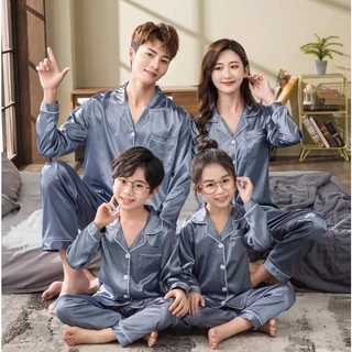 TT2222 ชุดนอนเด็กแขนยาวขายาว น่ารักๆผ้าซาติน ราคาถูกๆนิ่มใส่สบายมาแรงในขนาดนี้ สไตล์เกาหลี (สินค้าพร้อมส่ง)