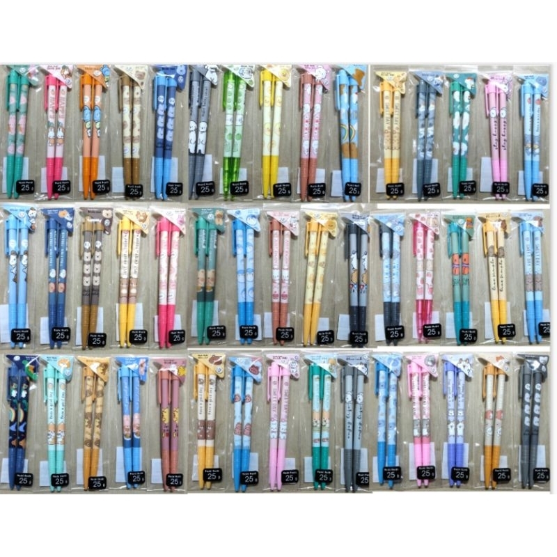 (10ด้าม)ปากกาลูกลื่นโมชิ Moshi Moshi ลายการ์ตูน (0.38mm.)
