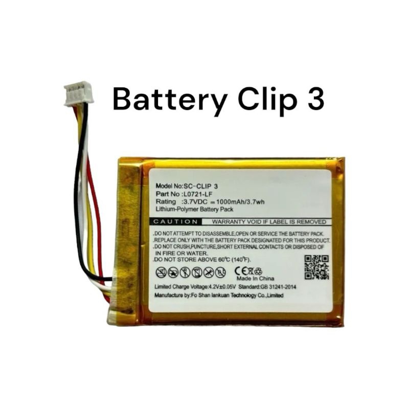 JBL clip3 L0721-LF battery 1000mAh แบต jbl clip 3 battery 3 months warranty