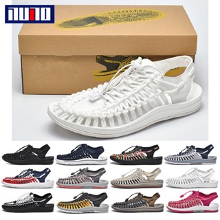 รองเท้าแตะถักสำหรับผู้ชายและผู้หญิง แฟชั่นใหม่ สีที่เข้าชุดก…