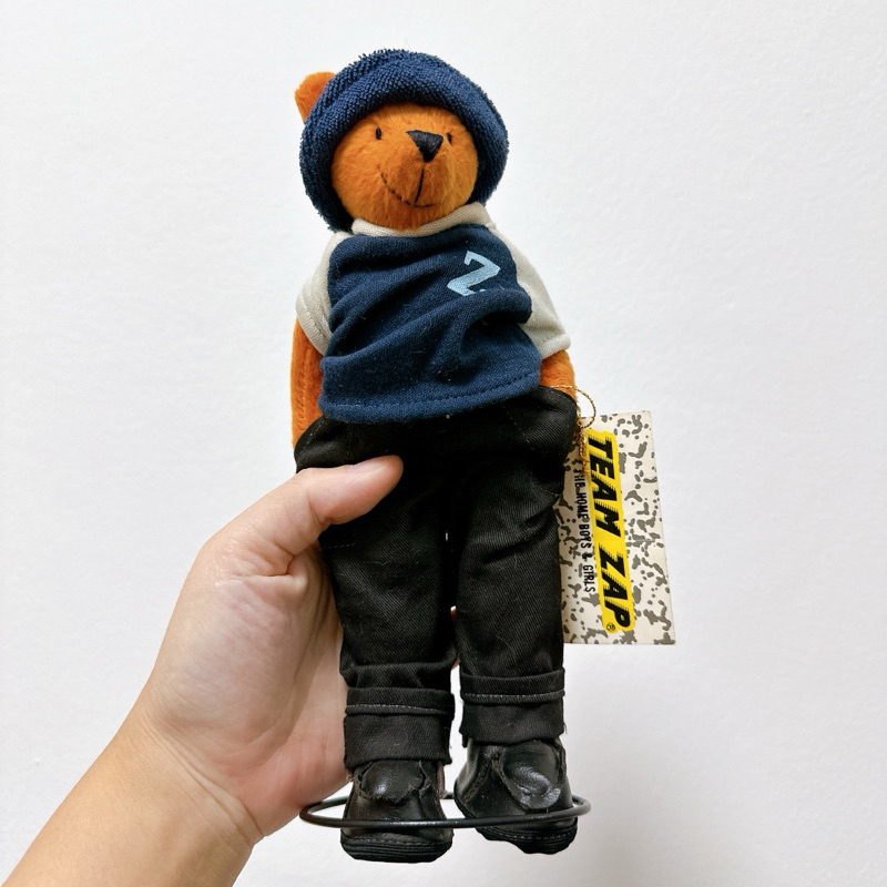 Team Zap 12” Zap kids Homeboy Naito design Intitute Plush 1995 Teddy Bear toy ตุ๊กตาหมีงานเก่า ลิขสิ