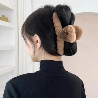 กิ๊บติดผม ผ้ากํามะหยี่ขนนิ่ม หรูหรา สไตล์เกาหลี ขนาดใหญ่ เครื่องประดับผม สําหรับผู้หญิง
