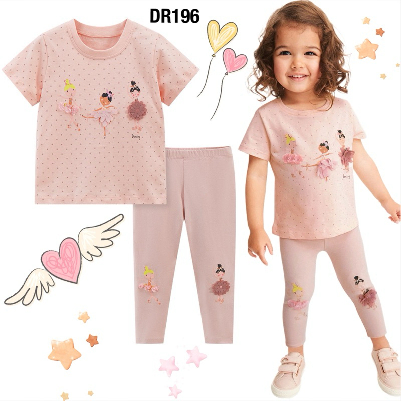💥พร้อมส่งจากไทย💥ชุดเซ็ต Brand Little Maven ชุดเสื้อยืด+กางเกงเลกกิ้ง DR14