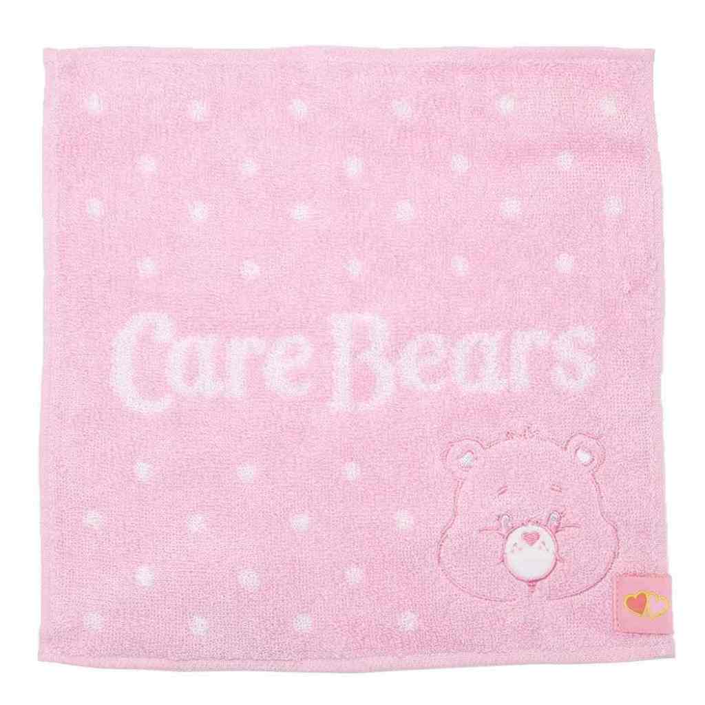 ผ้าขนหนูมินิ ขนาดเล็ก carebear ขนาด: ประมาณ 250x250 มม. วัสดุ: ผ้าฝ้าย (SEK/ต้านเชื้อแบคทีเรียและกำจัดกลิ่น) พาสเทลดอท