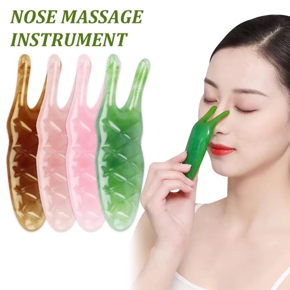 พร้อมส่ง🔥กัวซา นวดจมูก เรซิ่นนวดจมูก ที่นวดจมูก แผ่นกัวชา กวซานวดหน้าไม้ ดูแลผิวหน้าเ ครื่องมือความงาม
