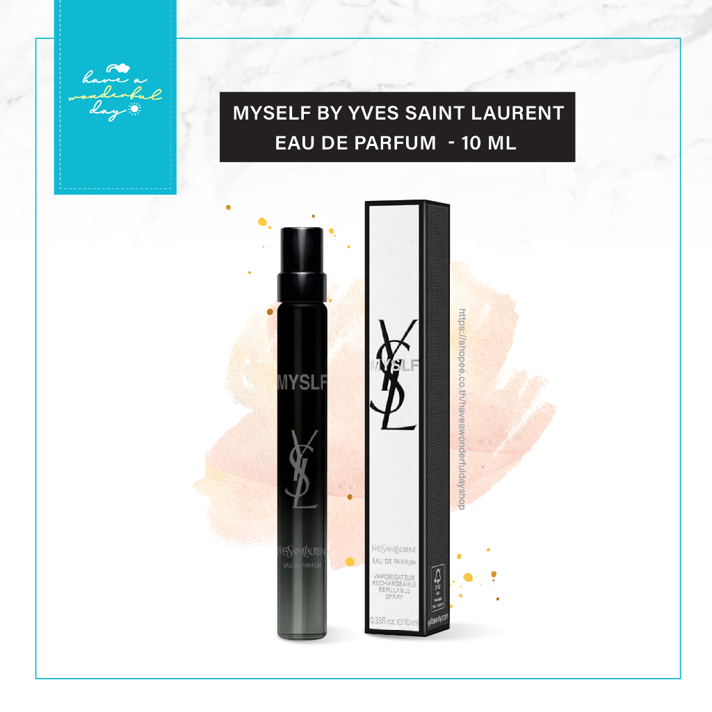 YVES SAINT LAURENT MYSLF EDP 10ml มาพร้อม เคสใส่ เป็นผสมระหว่างเบอร์กามอตและดอกส้มสดใส Myself คือกลิ