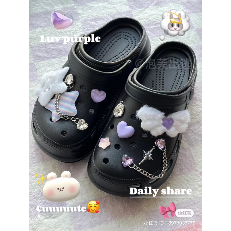 พร้อมส่ง ตัวติดรองเท้า crocs/jibbitz set 10ชิ้น (ใช้โค้ดลด shopee video)