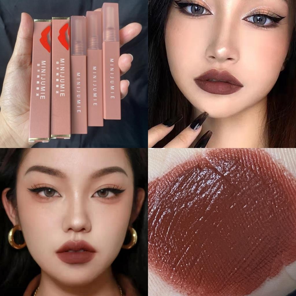 Minijumie ขายดี ลิปสติก เนื้อแมตต์กํามะหยี่ กันน้ํา ติดทนนาน สีสวย มีหลายสี