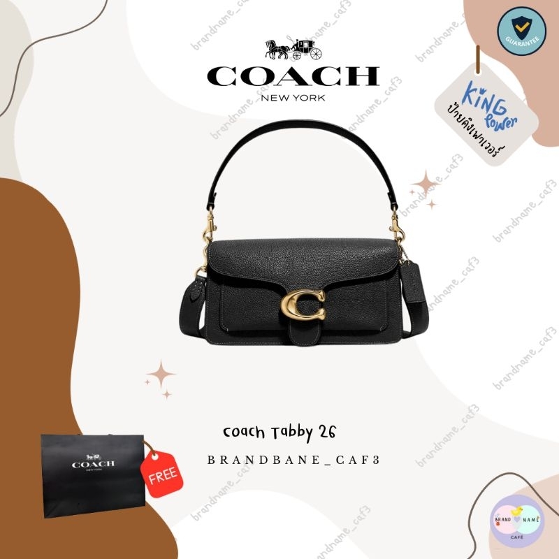 กระเป๋า COACH Tabby Shoulder Bag 26 - สีดำ ป้ายคิงเพาเวอร์