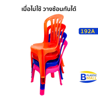 [เก้าอี้เด็ก] Luckyware เก้าอี้พลาสติกมีพนักพิงสำหรับเด็ก รุ่น 192A
