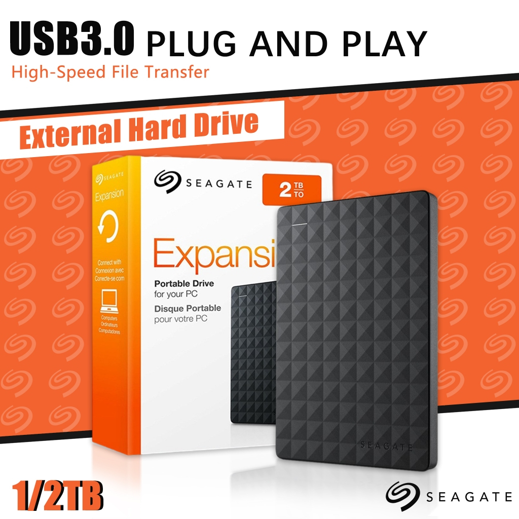Seagate External Harddisk (1tb/2tb) USB 3.0 2.5" ฮาร์ดดิสพกพา External Harddisk Harddrive