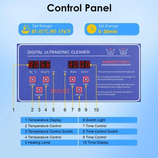 2L-30L เครื่องทำความสะอาดอัลตราโซนิกอุตสาหกรรม เครื่องทําความสะอาดอัลตรา โซนิกดิจิทัล ปรับความร้อน Ultrasonic Cleaner