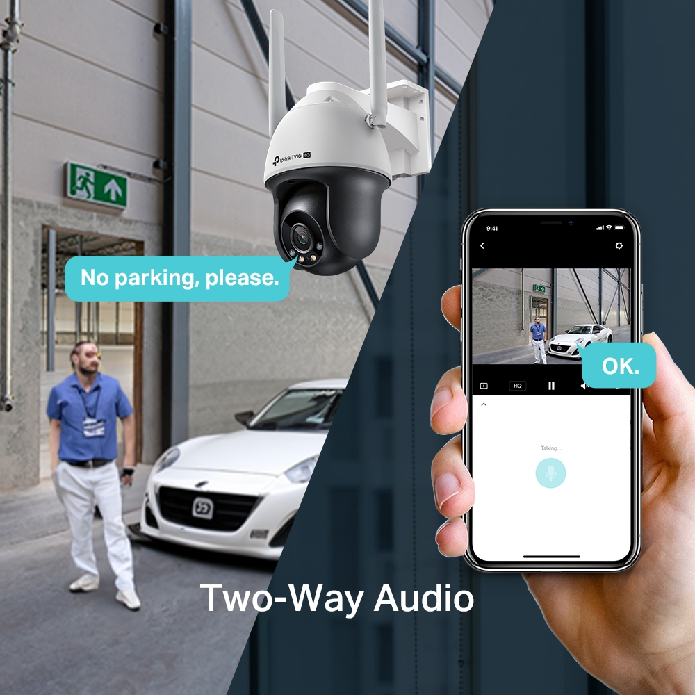 กล้องวงจรปิดใส่ซิม 4G TP-LINK (VIGI C540-4G) VIGI 4MP Outdoor Full-Color 4G Pan Tilt Network Camera ภาพสี 24 ชั่วโมง