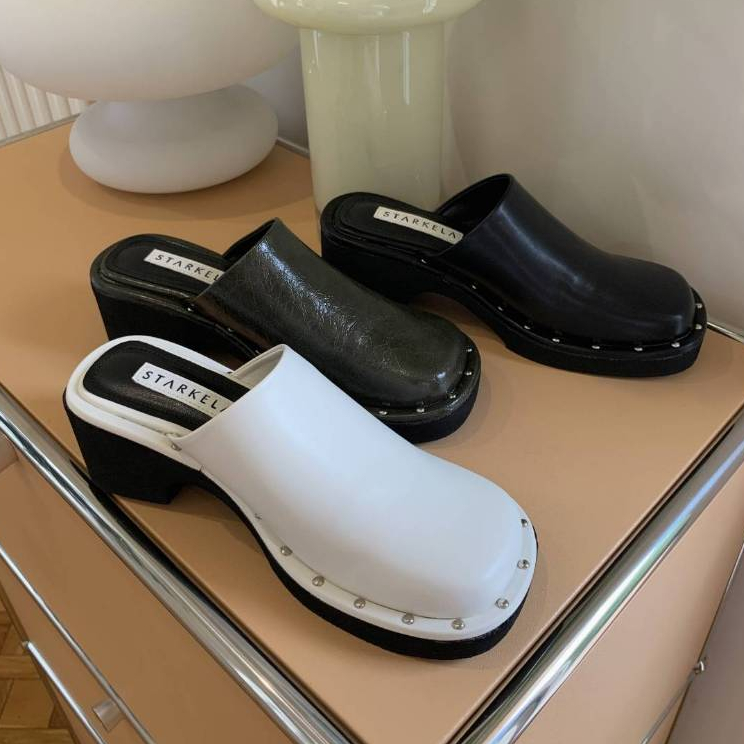 Starkela *Official* รองเท้าเปิดส้น ส้นหนา ตอกหมุด Starkela (SW8-662)