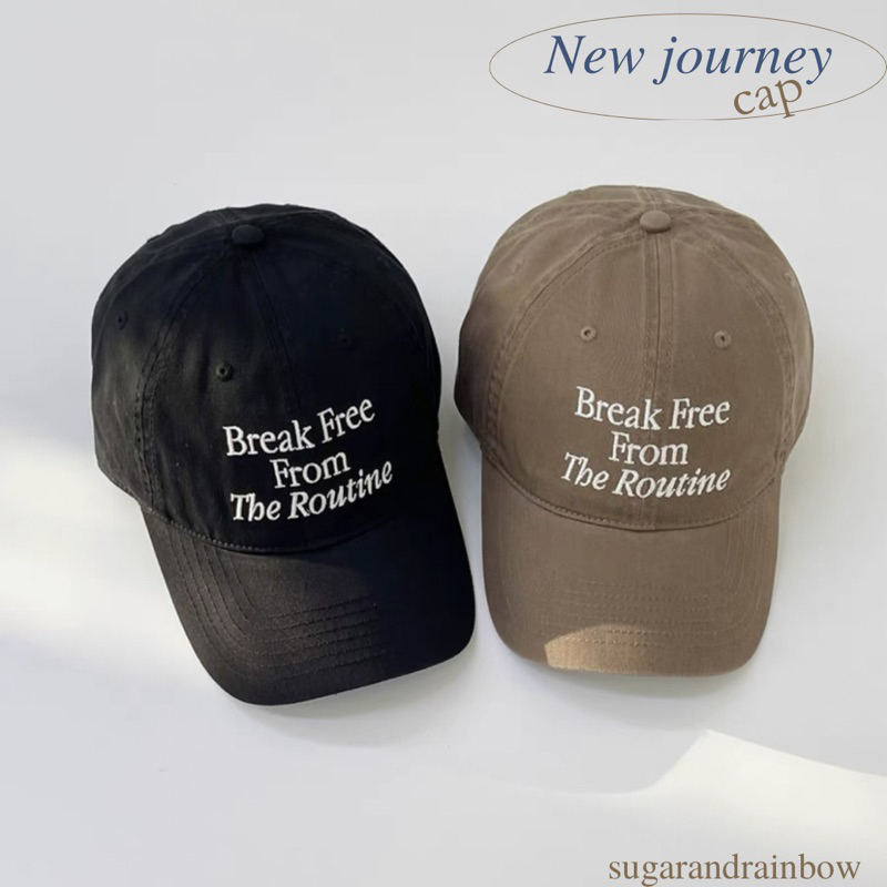 5สี Break free from the routine หมวกแก๊ปสายเกา ดีเทลปัก มินิมอลมินิใจ
