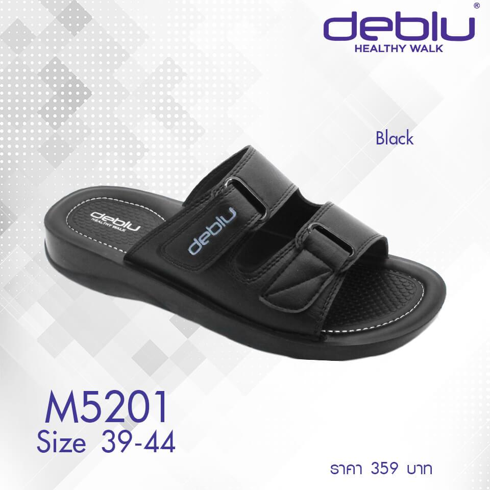 VIDVIEW !!ลดสนั่น!! รองเท้าแตะชาย แบบสวม เพื่อสุขภาพ Deblu M5201 เบอร์ 39-44 สไตล์แฟชั่น ปรับสายได้