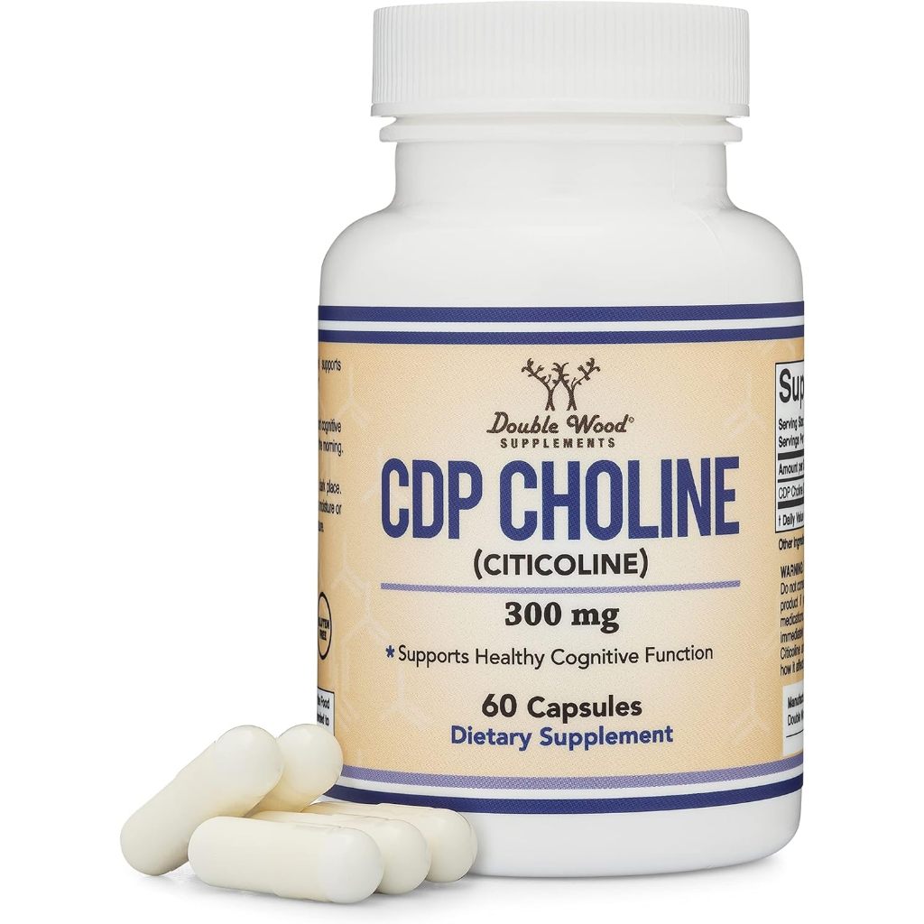 Double Wood Supplement CDP Choline (Citicoline) 300mg - 60 Capsules (No.3341)