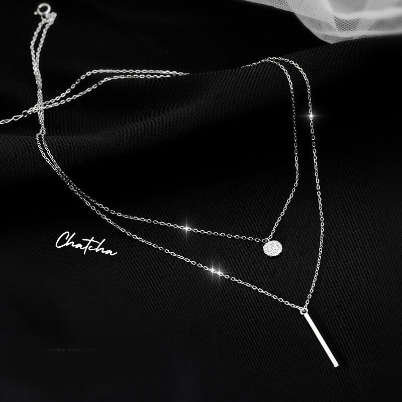 Chatcha สร้อยคอ เงินแท้ รุ่น CCN05 / แท่ง+กลม