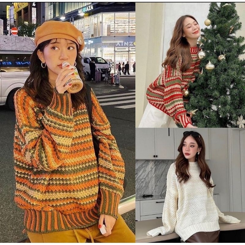 Chamniii เสื้อไหมพรม มือ1 พร้อมส่ง (โอนตรง630ส่งฟรี)