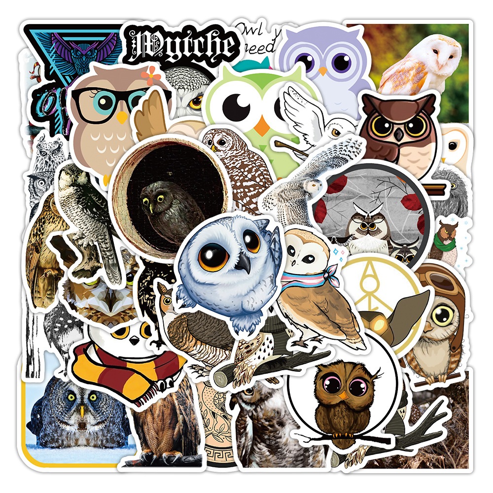 ยูนิคอร์น หมู เพนกวิน ชิบะอินุ ฮัสกี้ Cute นกฮูก นกเค้า owl 50แผ่น STICKER กันน้ำ สติ๊กเกอร์ ใช้ซ้ำได้ โทรศัพท์มือถื