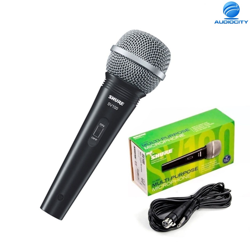 SHURE SV100-X ไมโครโฟนพร้อมสาย ไมค์พร้อมสาย 4.5 เมตร Dynamic Cardioid ไมค์สาย shure