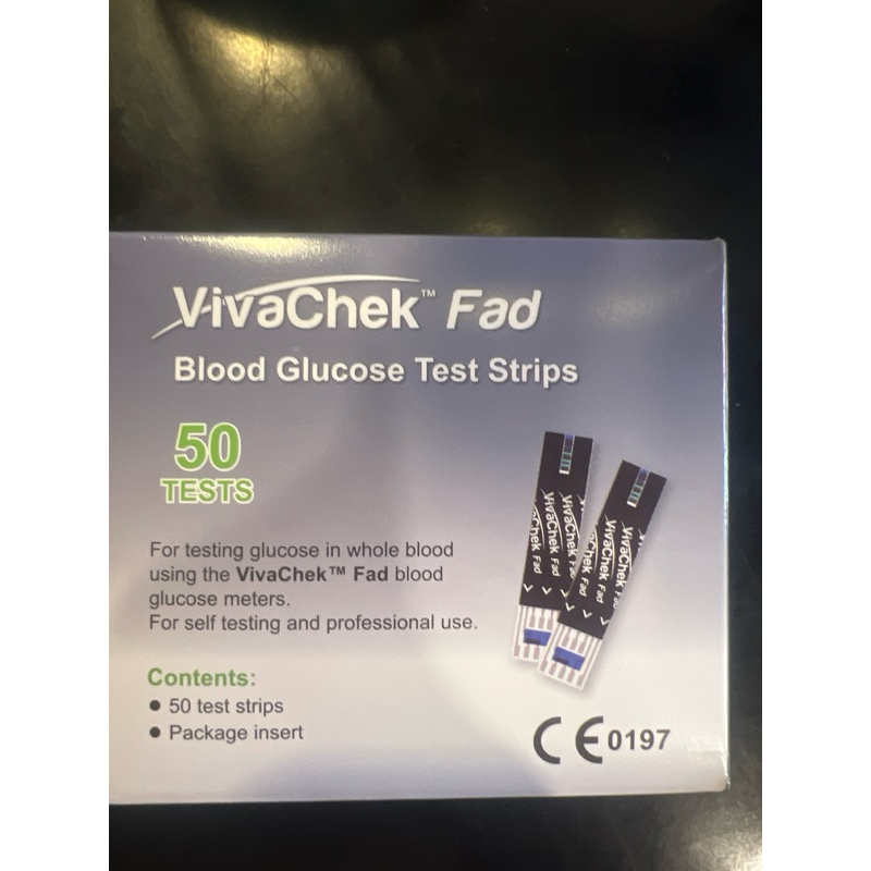 ถูกที่สุด แผ่นเจาะน้ำตาล VivaChek Fad : Blood Glucose Test Strips 50 แผ่น