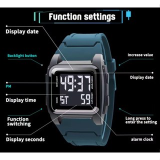 นาฬิกาดิจิตอล LED ทันสมัยสำหรับผู้ชายและผู้หญิง อวกาศ สไตล์ส…