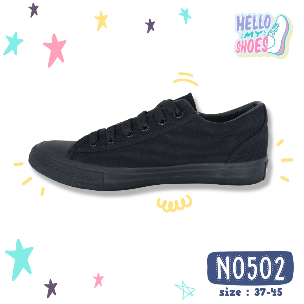 รองเท้าผ้าใบผูกเชือก พื้นยางพารากันลื่น รุ่น NO502 สินค้าตรงปก จัดส่งไว แท้100% รูปที่ 6