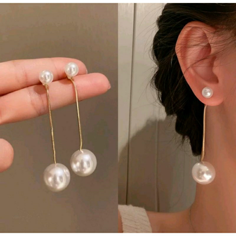 พร้อมส่ง  ต่างหูมุกยาวๆเม็ดใหญ่ ต่างหูยาวระย้าออกงาน ตุ้มหูมุกติดหู เสียบ โบว์ ริบบิ้น ใส่ชุดไทย เดรส ไปงานแต่ง ใส่ทำงาน