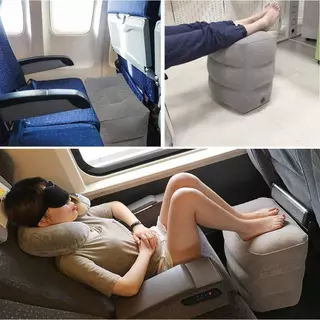 เบาะวางรองเท้า เเบบเป่าลม Footrest Pillow พาพาสะดวก น้ำหนักเบา ใช้เวลาไม่นานเพียง 1 นาทีเท่านั้นในการพอง