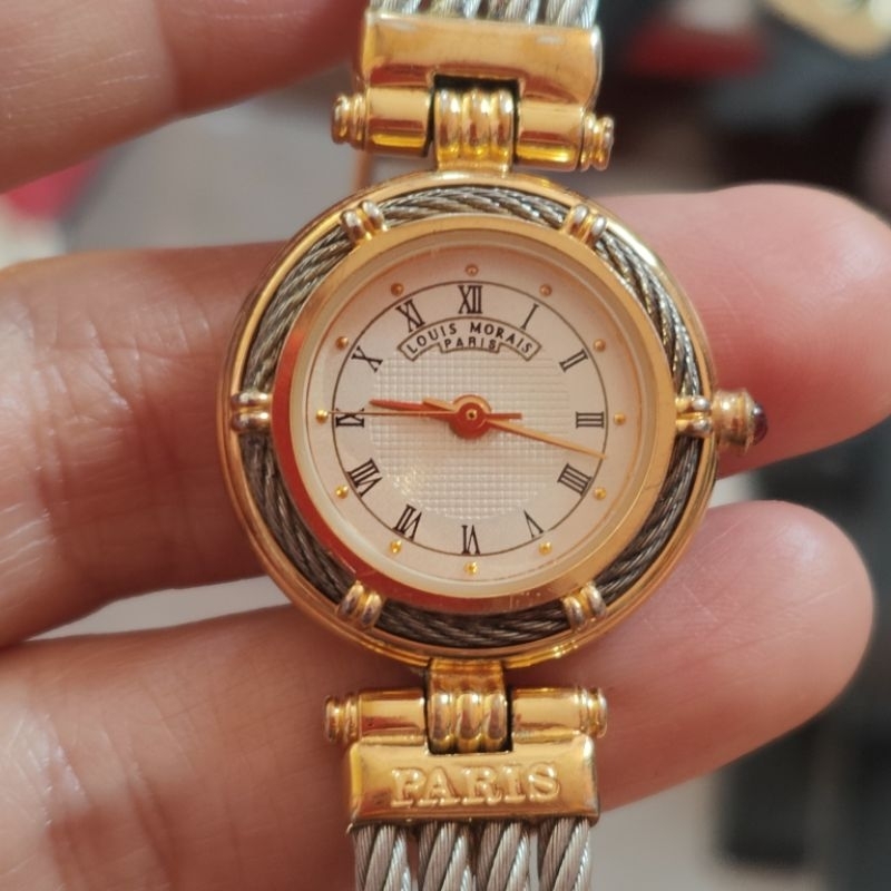 นาฬิกามือสอง Louis Morais ระบบถ่าน ทรงกลมไล หรูหรา ตัวเรือนยังสวย มีรอยจากการใช้งานทั่วไป