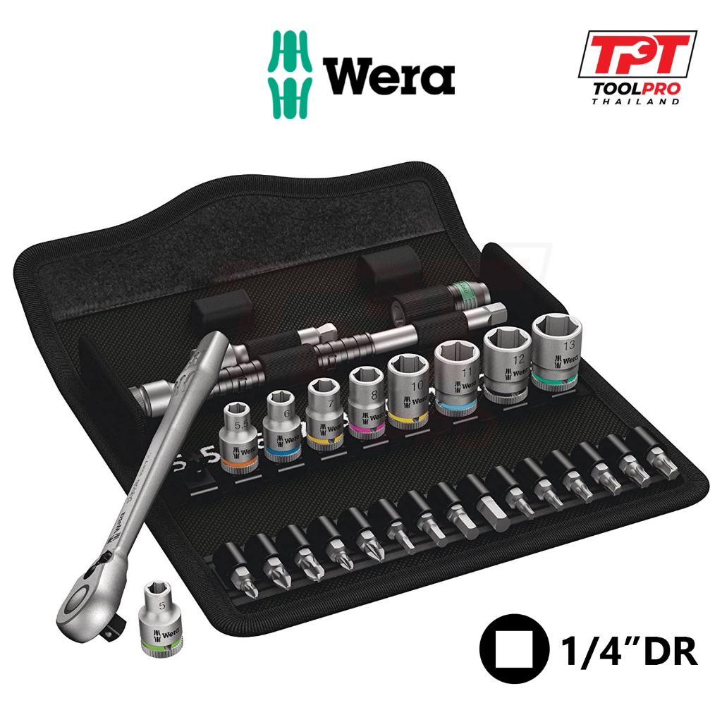 Wera ชุดเครื่องมือ 1/4" 8100 SA 8 Zyklop Metal (05004018001)