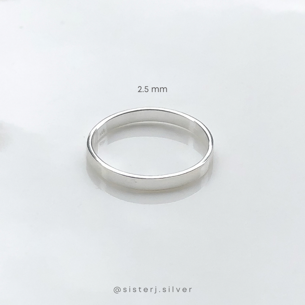 Sister J | silver925 | แหวนเงินแท้หน้าแบน 2.5 mm | (flat) basic ring 2.5 mm