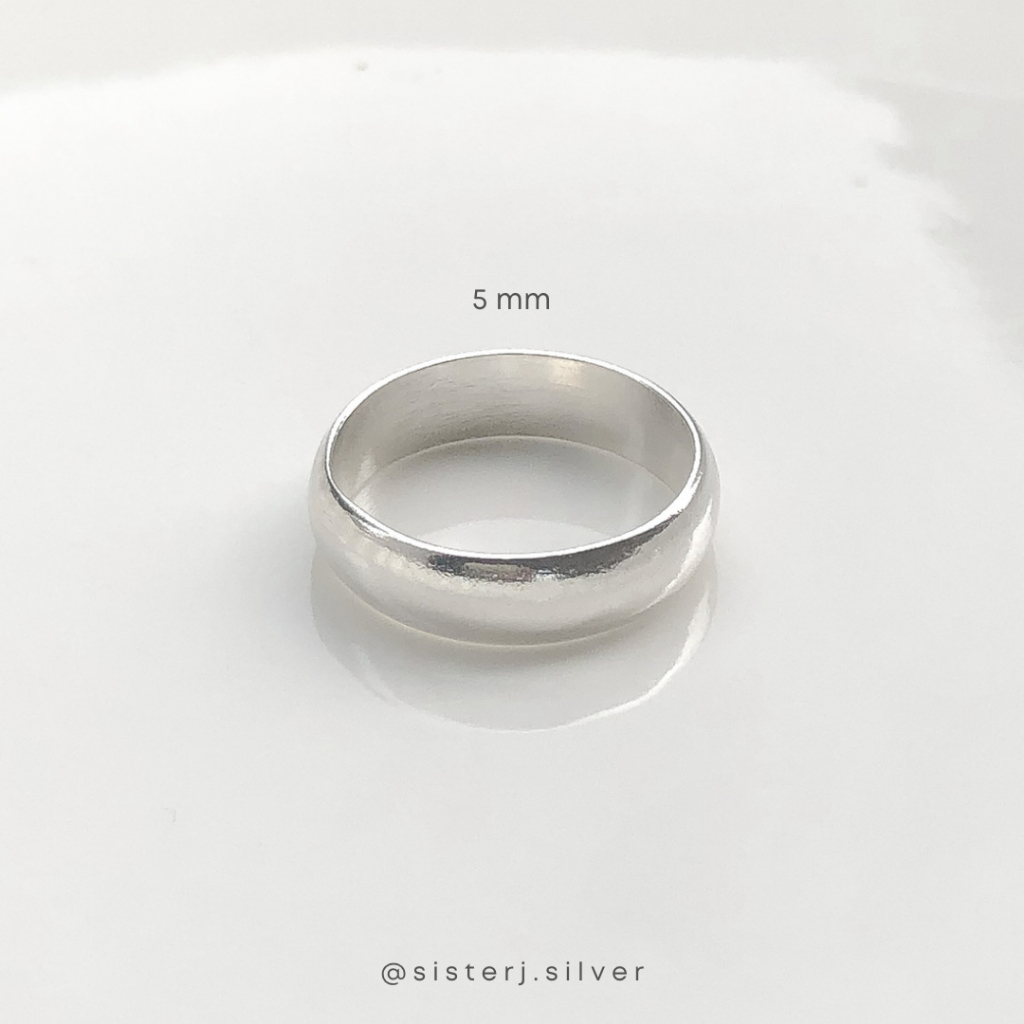 Sister J | silver925 | แหวนเงินแท้หน้าโค้ง 5 mm | (curve) basic ring 5 mm