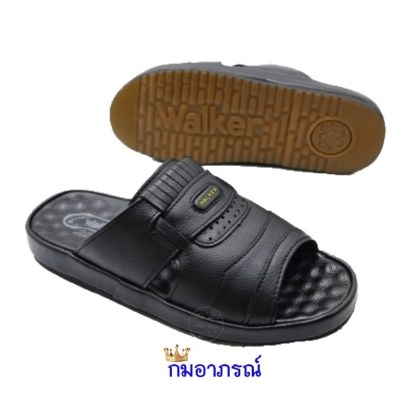 Walker รหัส M1320 รองเท้าแตะหนังแท้ รองเท้าสุขภาพ